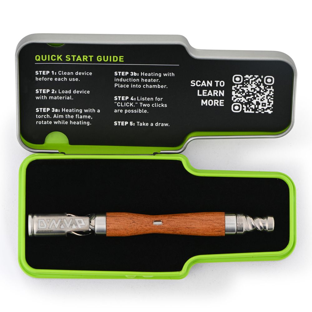 DynaVap WoodWynd - Handlaget fordamper i edelt tre – DynaVap (fra siden)