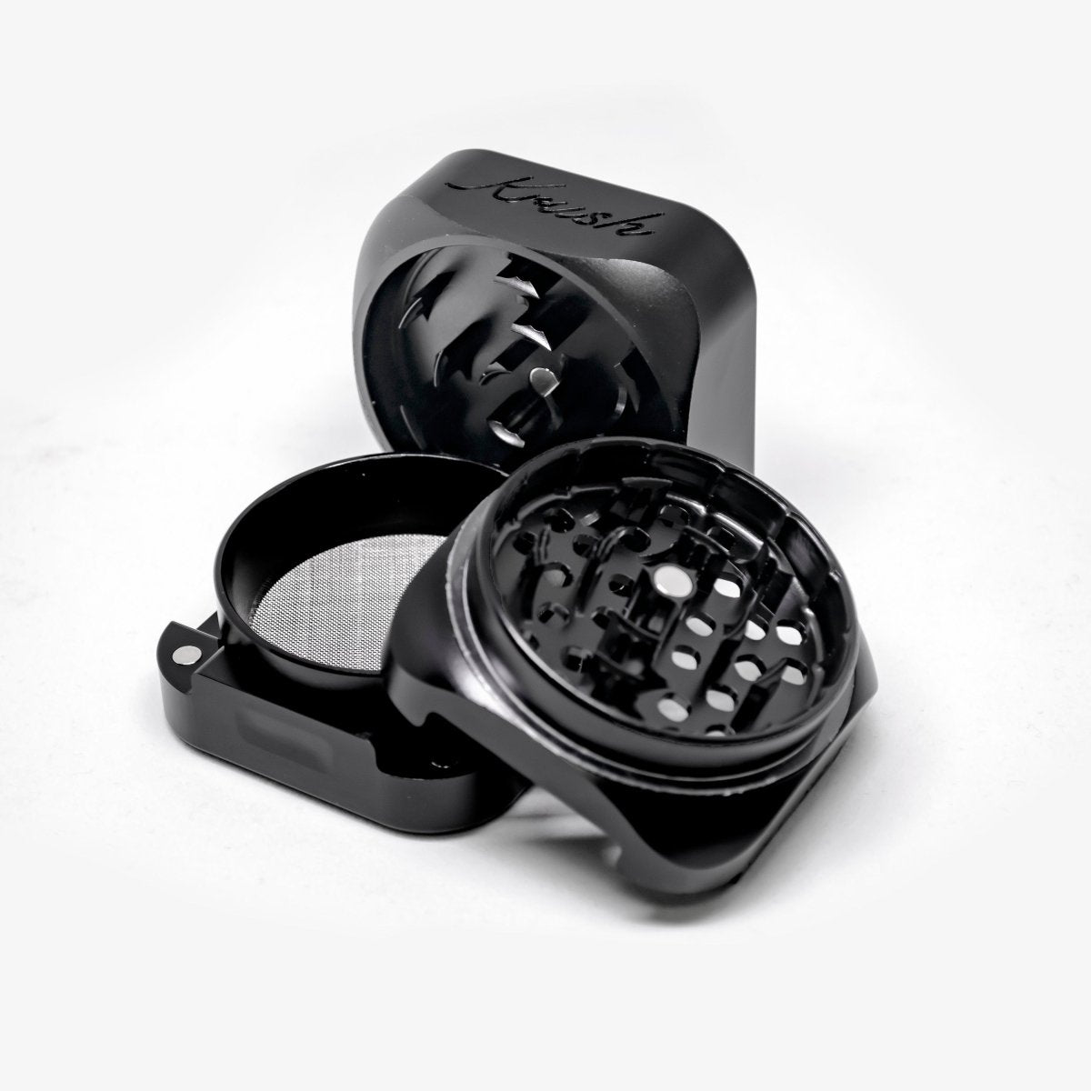 KRUSH 3.0 metall grinder, 3 deler – Fordampere (med tilbehør)