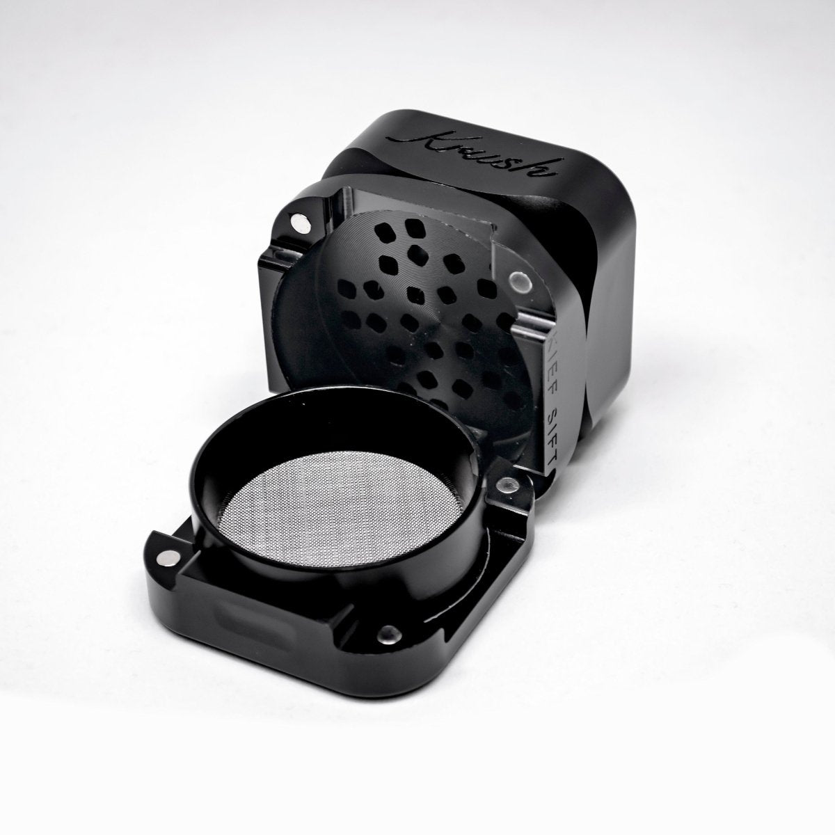 KRUSH 3.0 metall grinder, 3 deler – Fordampere (forfra)